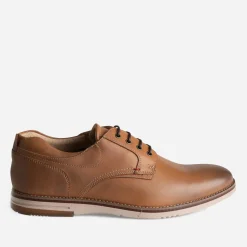 Eram Chaussures De Ville^Derby confort éco-conçu en cuir COGNAC