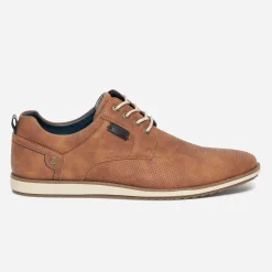 Eram Chaussures De Ville^Derby confort cognac perforé CAMEL