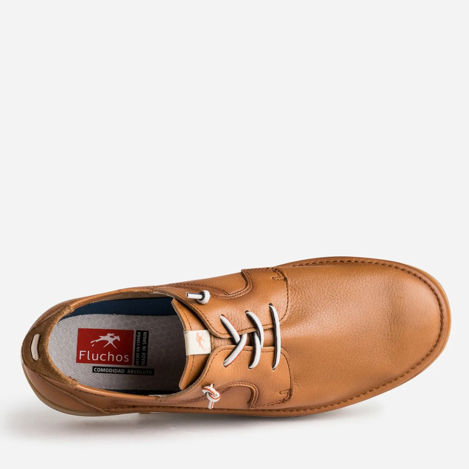 Fluchos Chaussures De Ville|Baskets/Tennis^Derby confort en cuir COGNAC