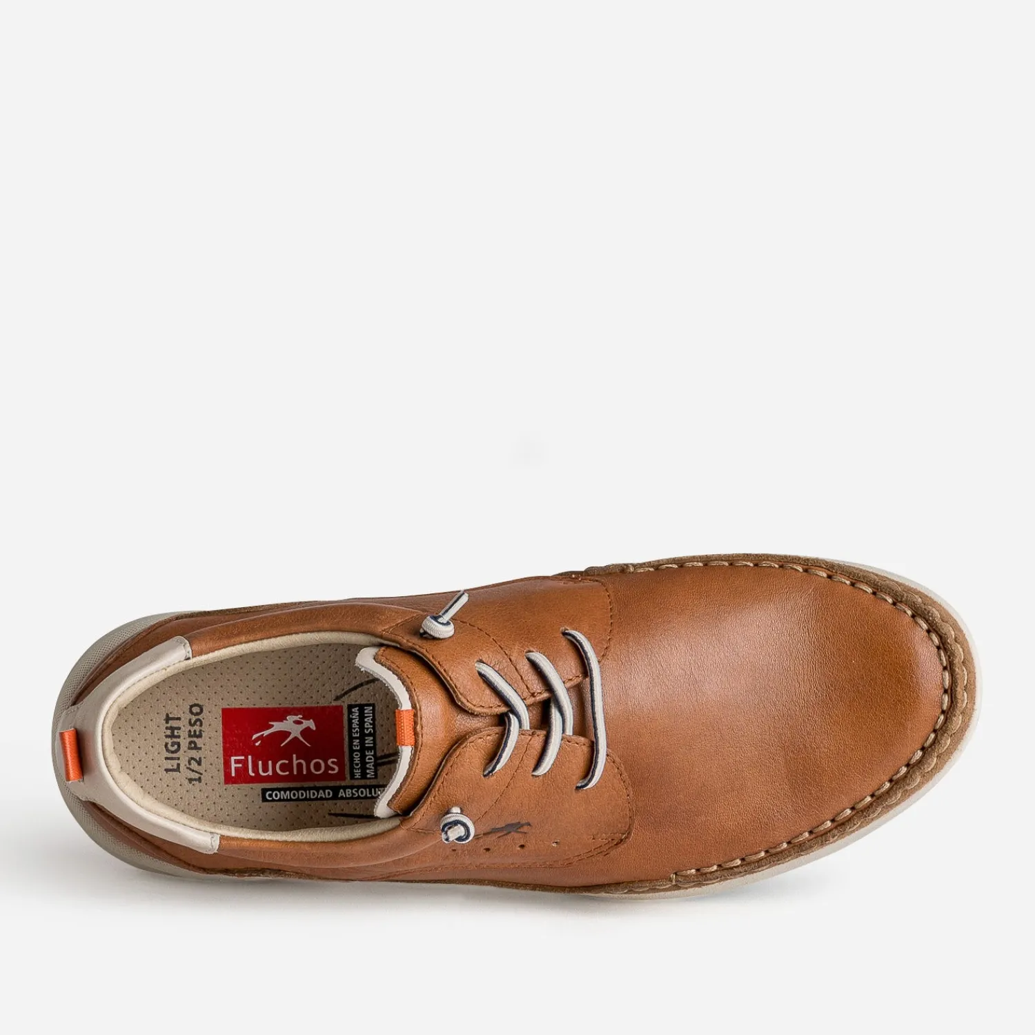Fluchos Chaussures De Ville^Derby confort en cuir COGNAC