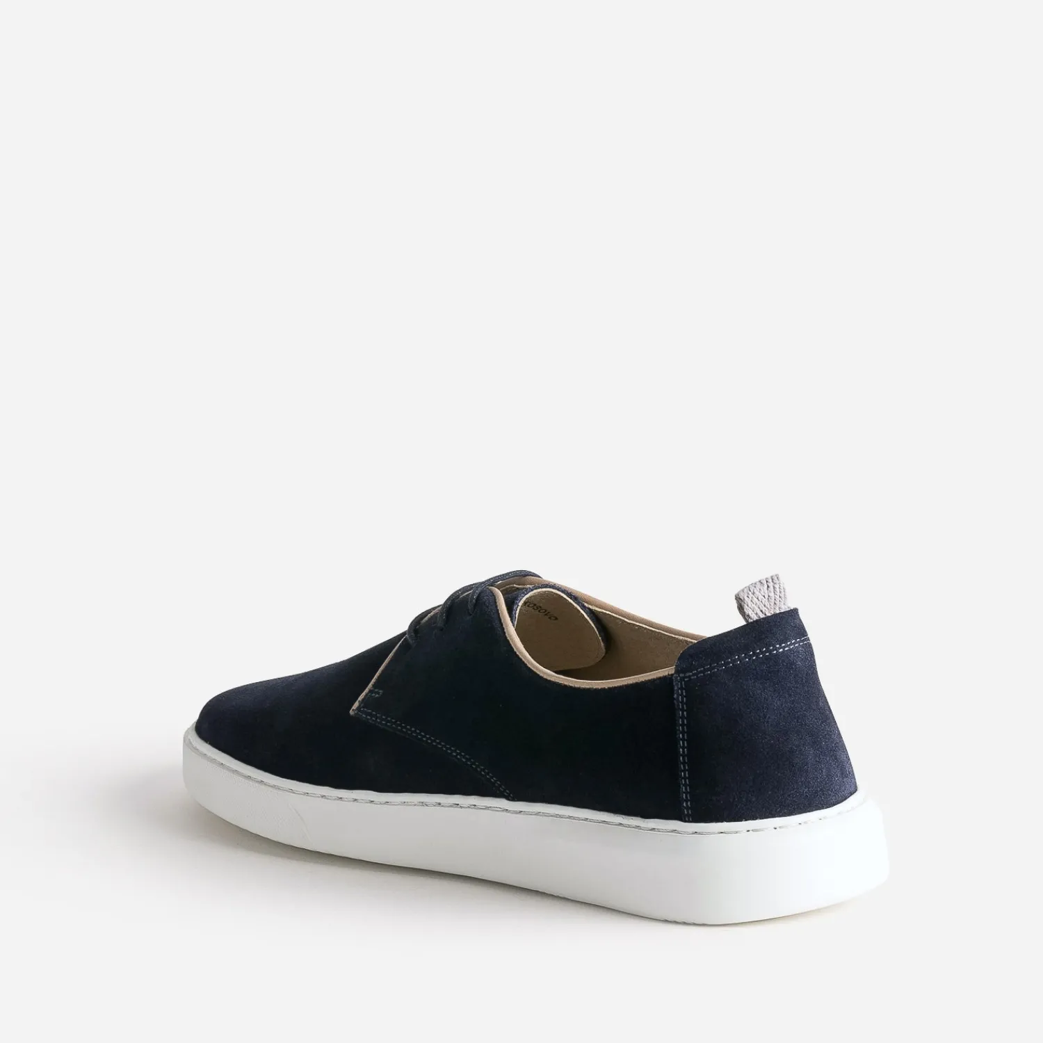 Eram Baskets/Tennis^Derby confort en cuir velours MARINE
