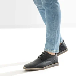 Eram Chaussures De Ville^Derby confort marine perforé NOIR
