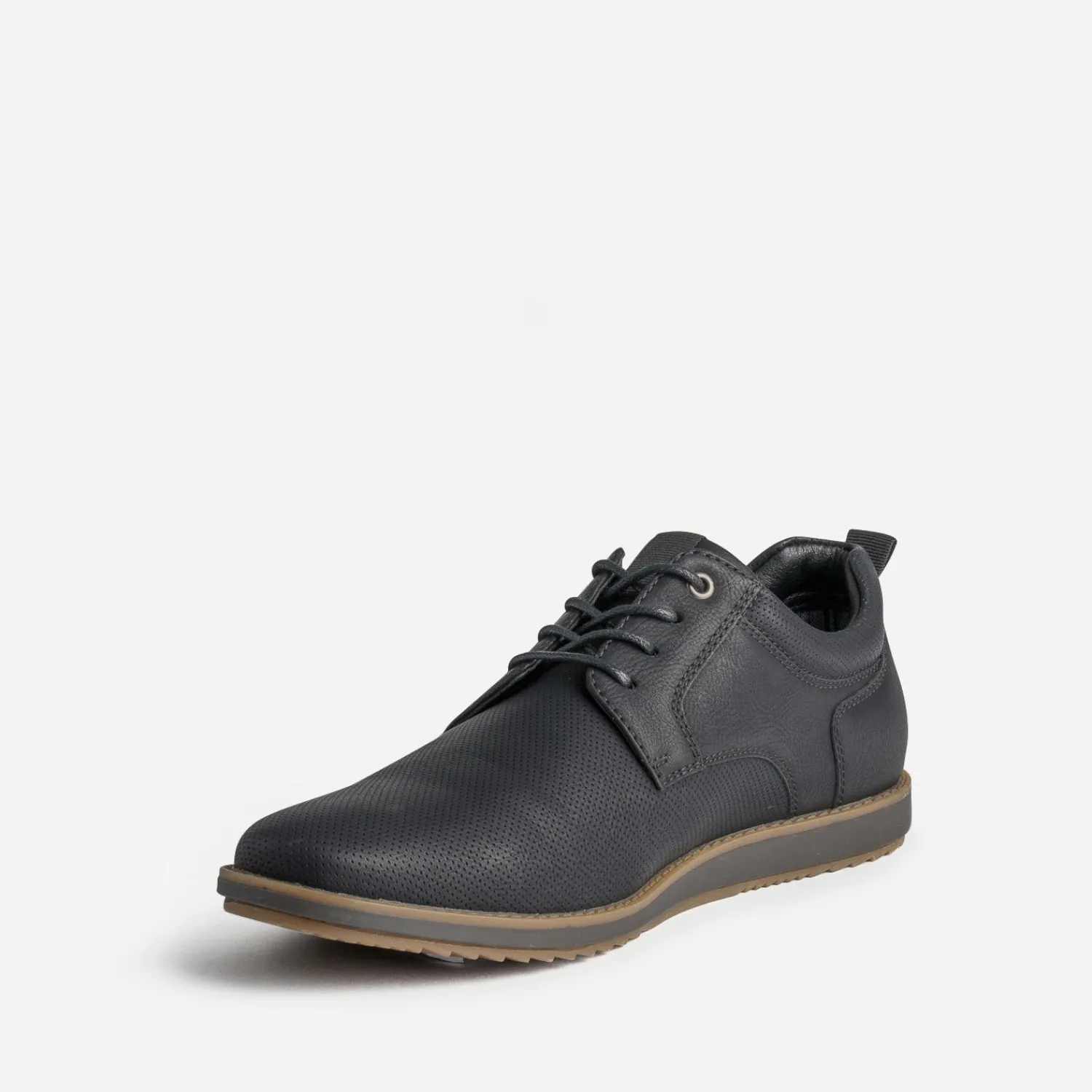 Eram Chaussures De Ville^Derby confort marine perforé NOIR