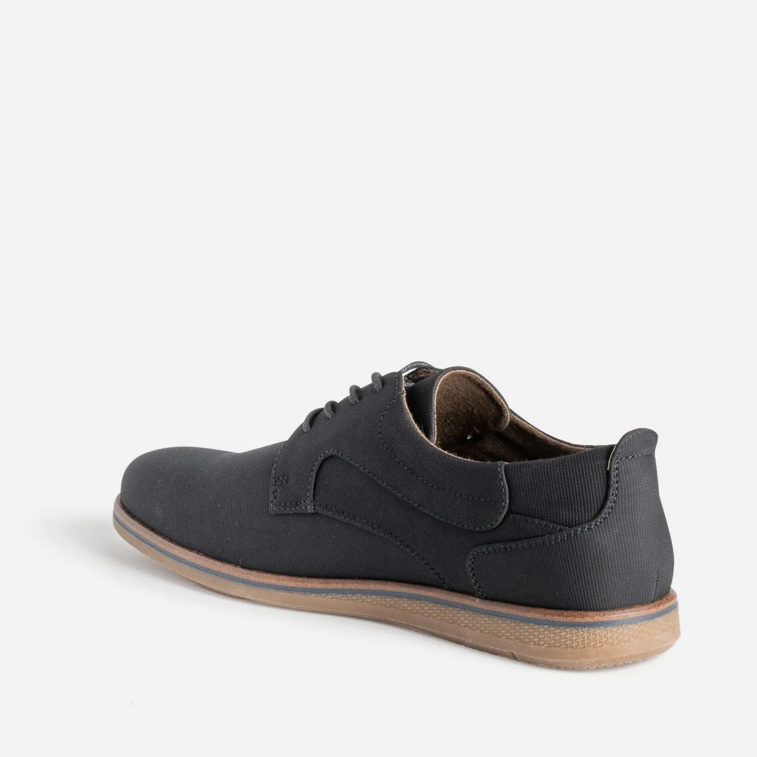 Eram Chaussures De Ville^Derby confort en toile texturée NOIR