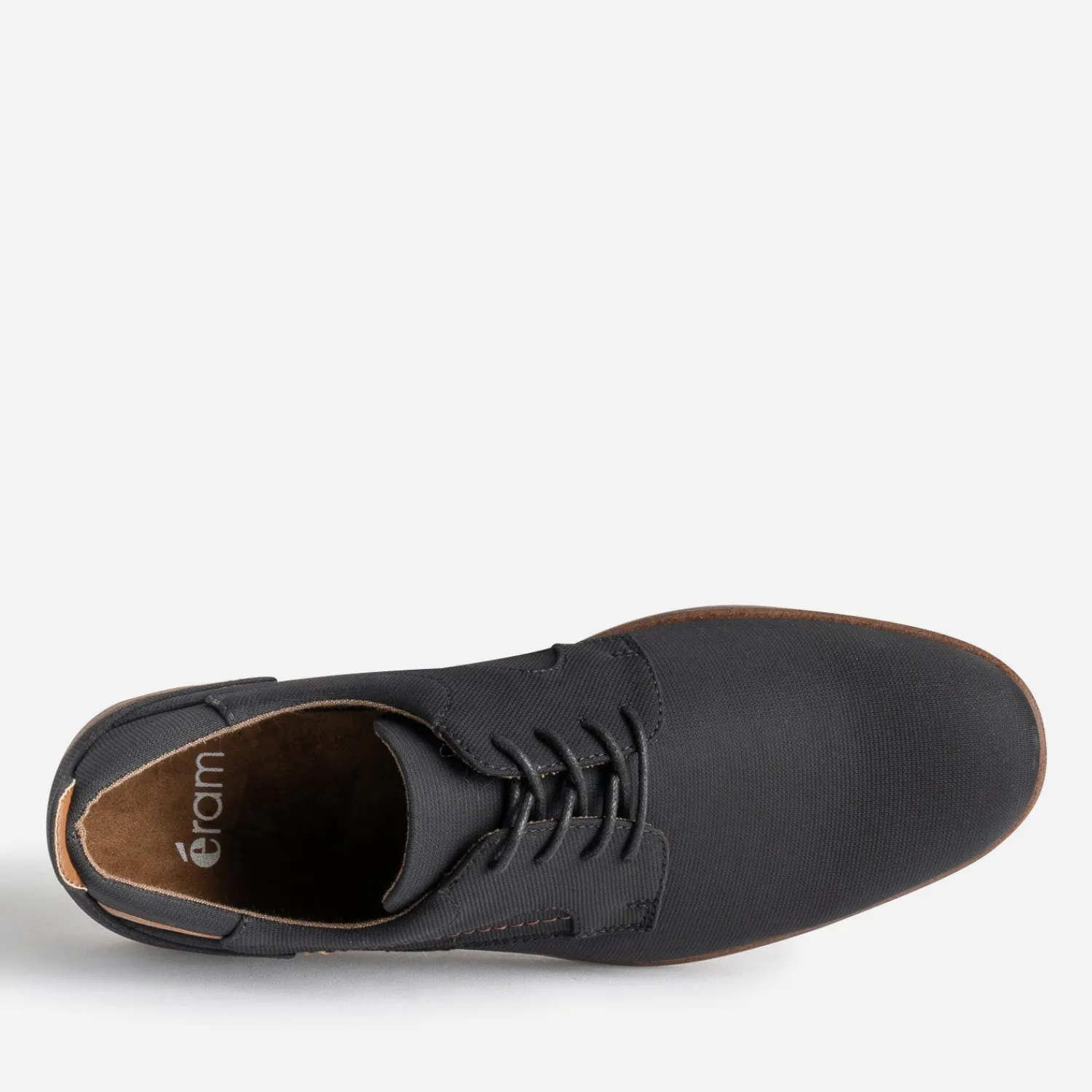 Eram Chaussures De Ville^Derby confort en toile texturée NOIR