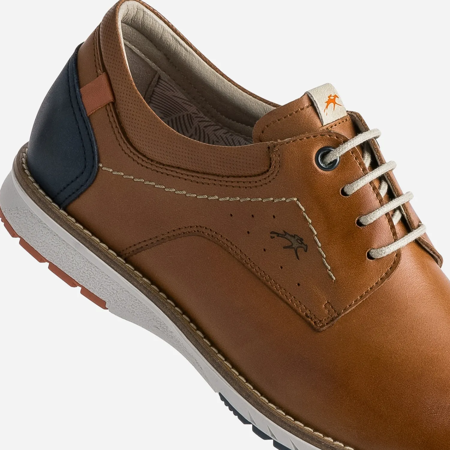 Fluchos Chaussures De Ville|Baskets/Tennis^Derby en cuir COGNAC