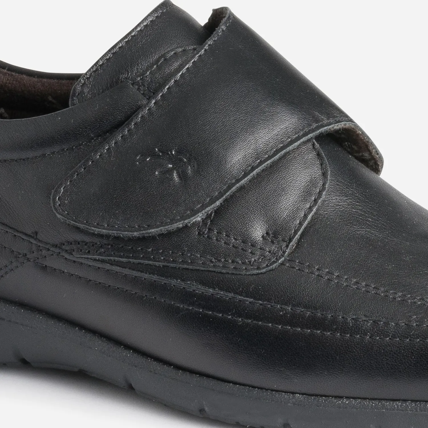 Fluchos Chaussures De Ville^Derby en cuir à scratch NOIR
