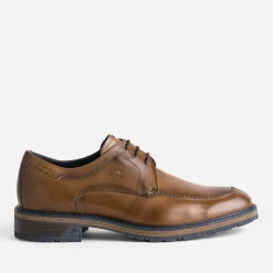 Fluchos Chaussures De Ville^Derby marron clair en cuir COGNAC