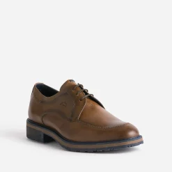 Fluchos Chaussures De Ville^Derby marron clair en cuir COGNAC