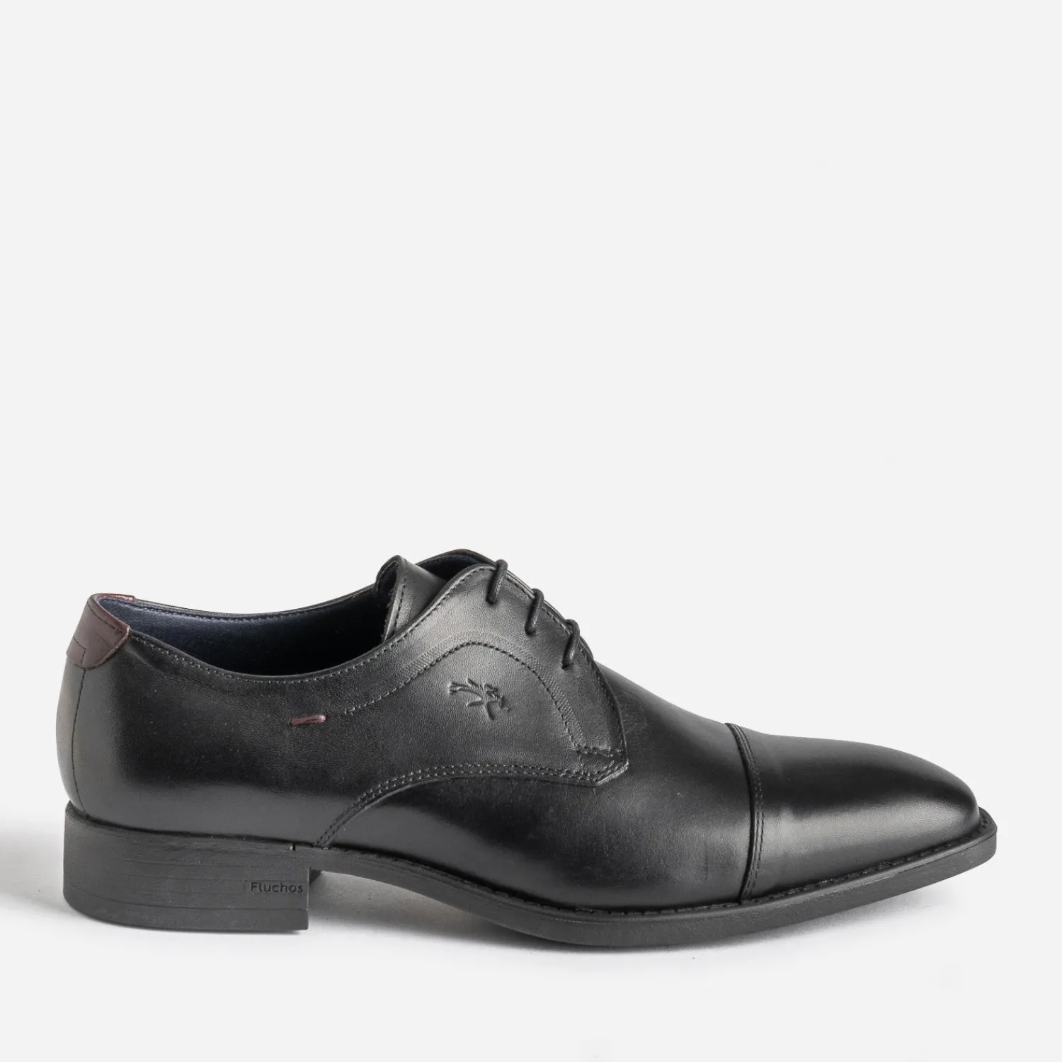 Fluchos Chaussures De Ville^Derby cuir bout droit NOIR