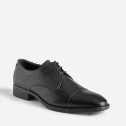 Fluchos Chaussures De Ville^Derby cuir bout droit NOIR