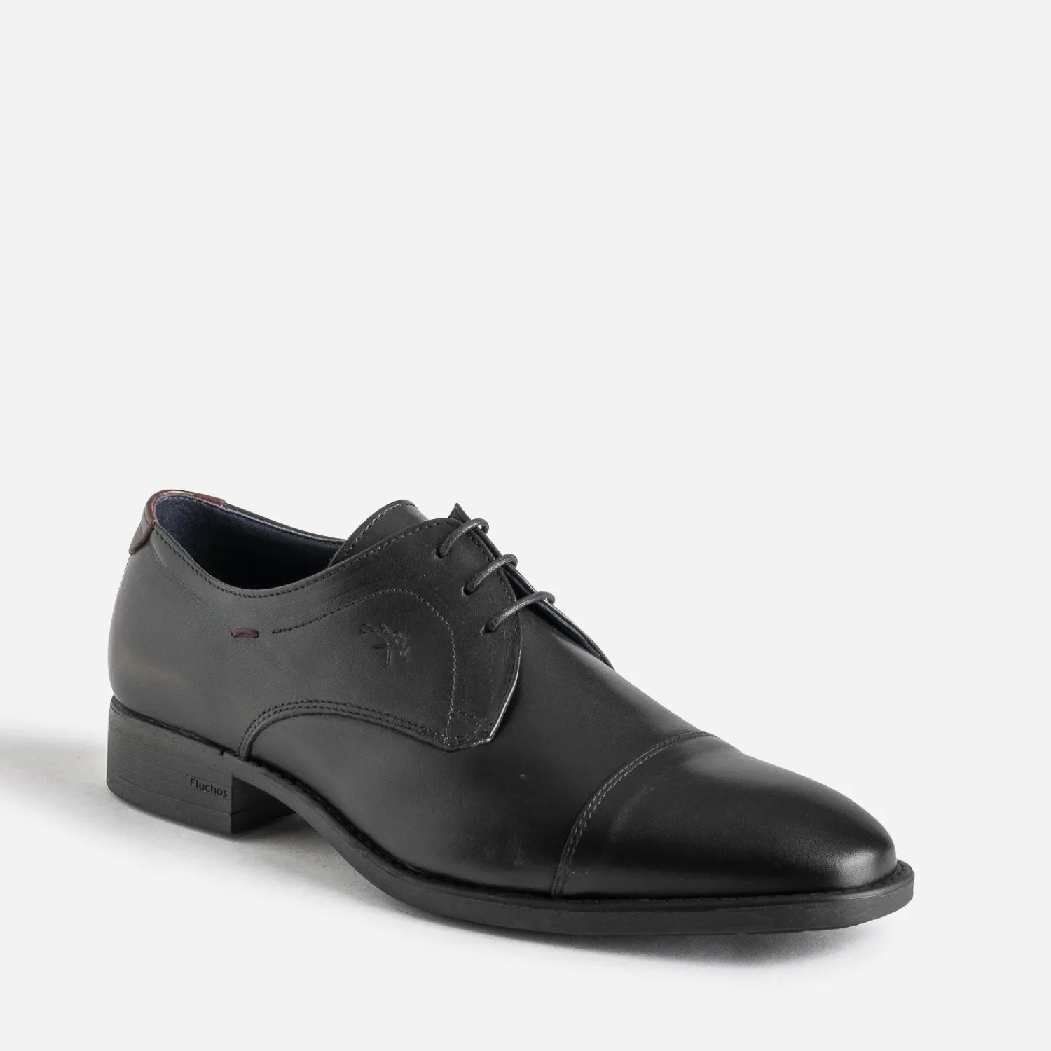 Fluchos Chaussures De Ville^Derby cuir bout droit NOIR
