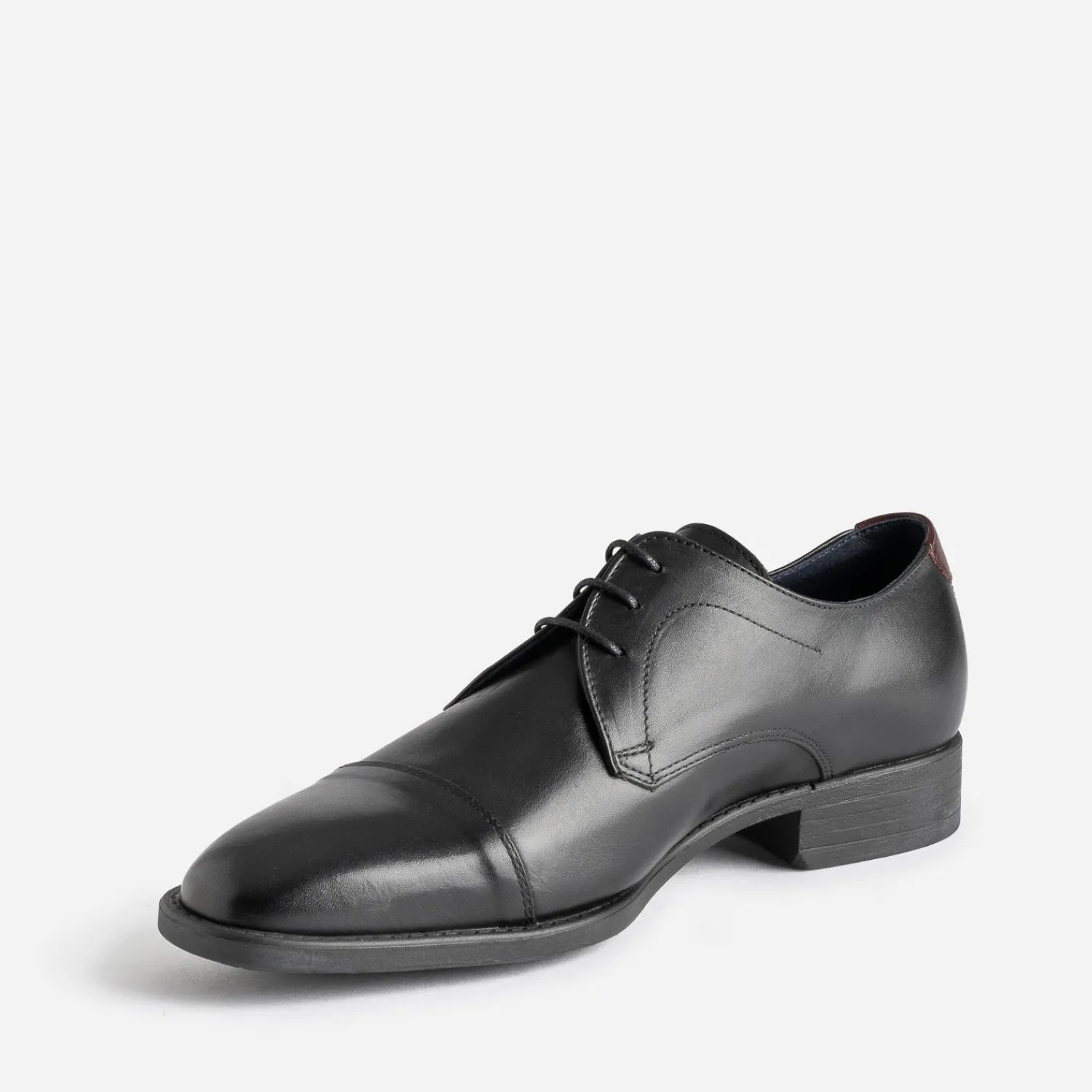 Fluchos Chaussures De Ville^Derby cuir bout droit NOIR