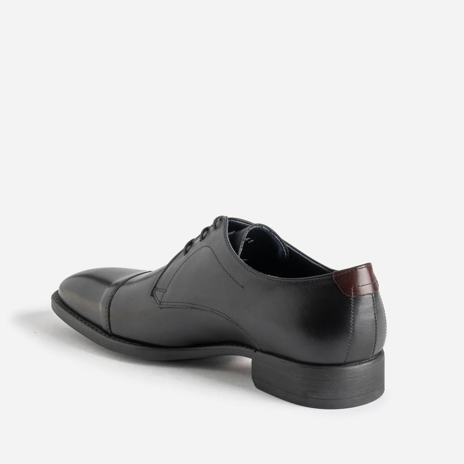Fluchos Chaussures De Ville^Derby cuir bout droit NOIR