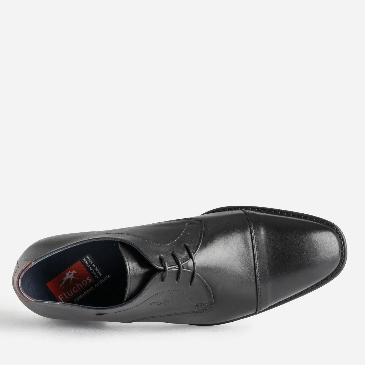 Fluchos Chaussures De Ville^Derby cuir bout droit NOIR
