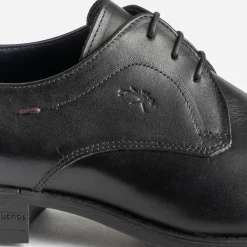 Fluchos Chaussures De Ville^Derby cuir bout droit NOIR
