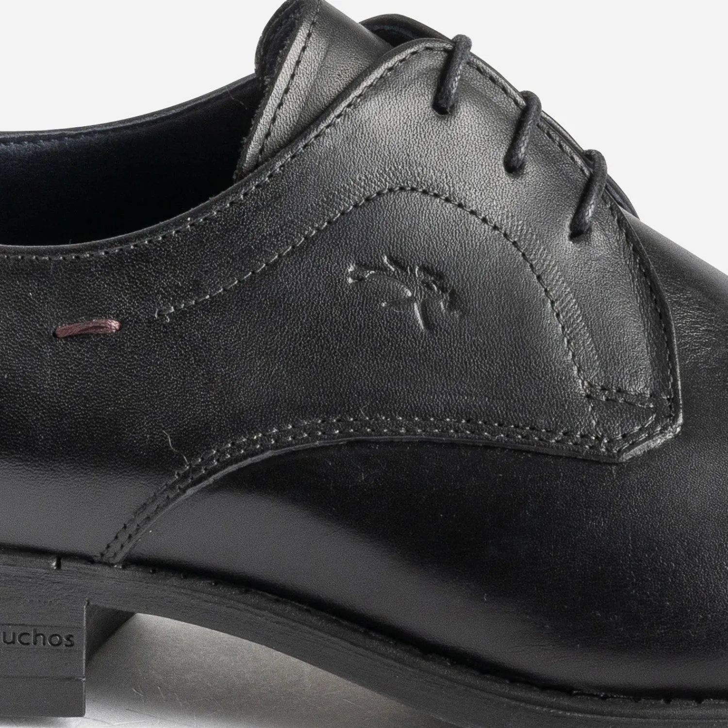 Fluchos Chaussures De Ville^Derby cuir bout droit NOIR