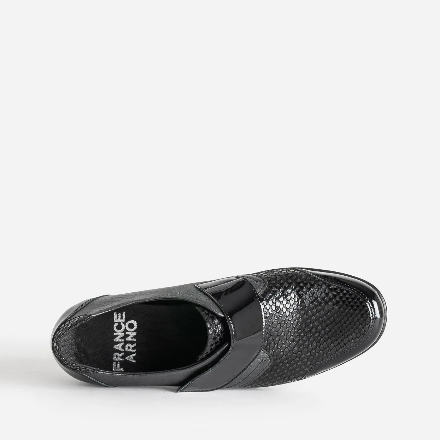 FRANCE ARNO Derbies^Derby gun et en cuir NOIR