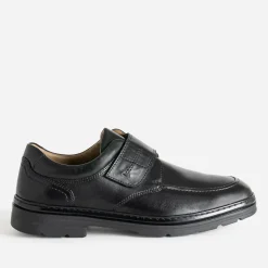 FRANCE ARNO Chaussures De Ville^Derby en cuir à scratchs NOIR