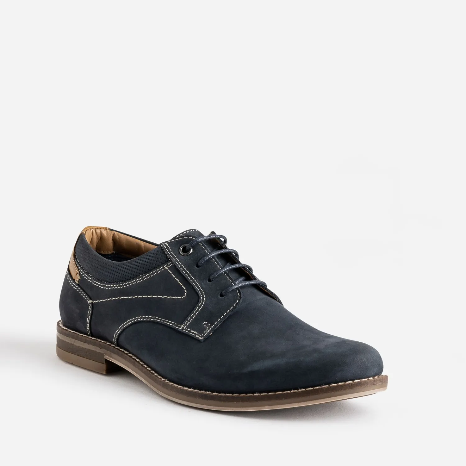 Eram Chaussures De Ville^Derby cuir nubuck MARINE
