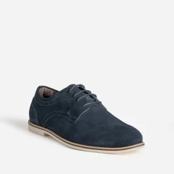 Eram Chaussures De Ville^Derby cuir velours MARINE
