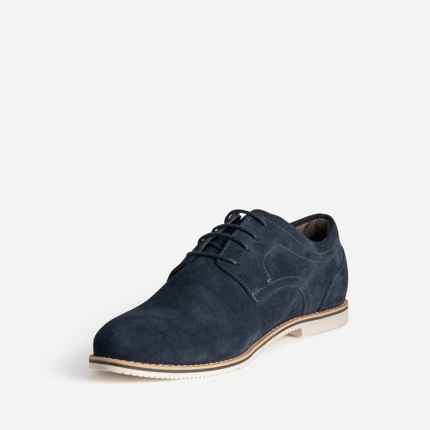 Eram Chaussures De Ville^Derby cuir velours MARINE