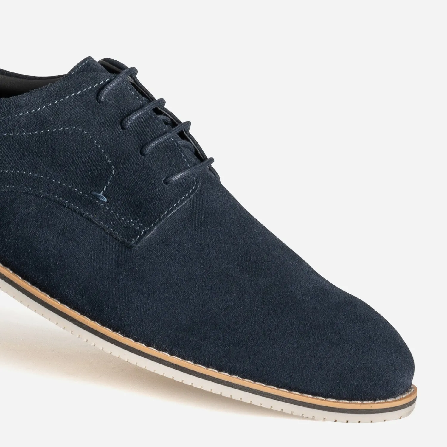Eram Chaussures De Ville^Derby cuir velours MARINE
