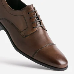 Eram Chaussures De Ville^Derby cuir bout droit MARRON