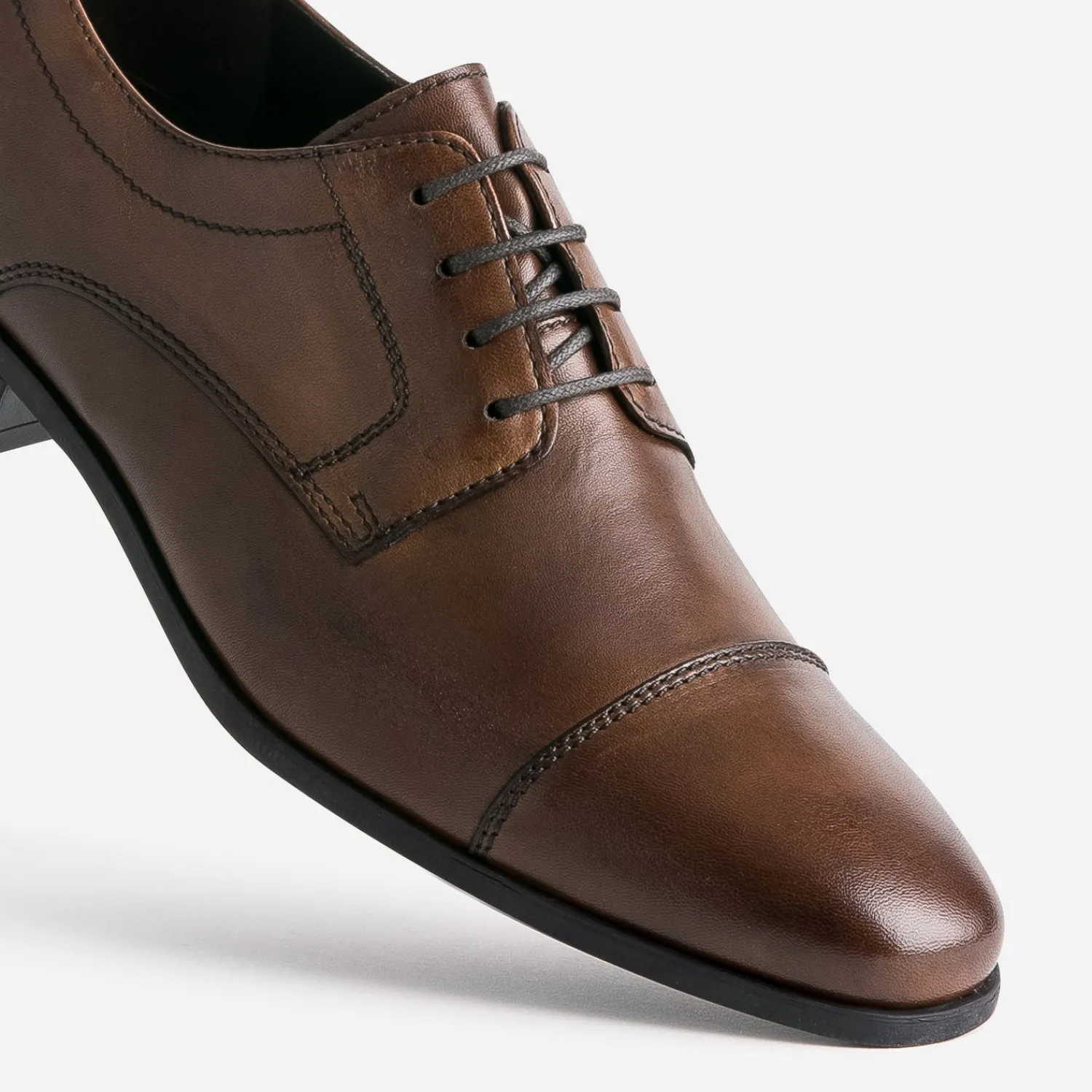 Eram Chaussures De Ville^Derby cuir bout droit MARRON