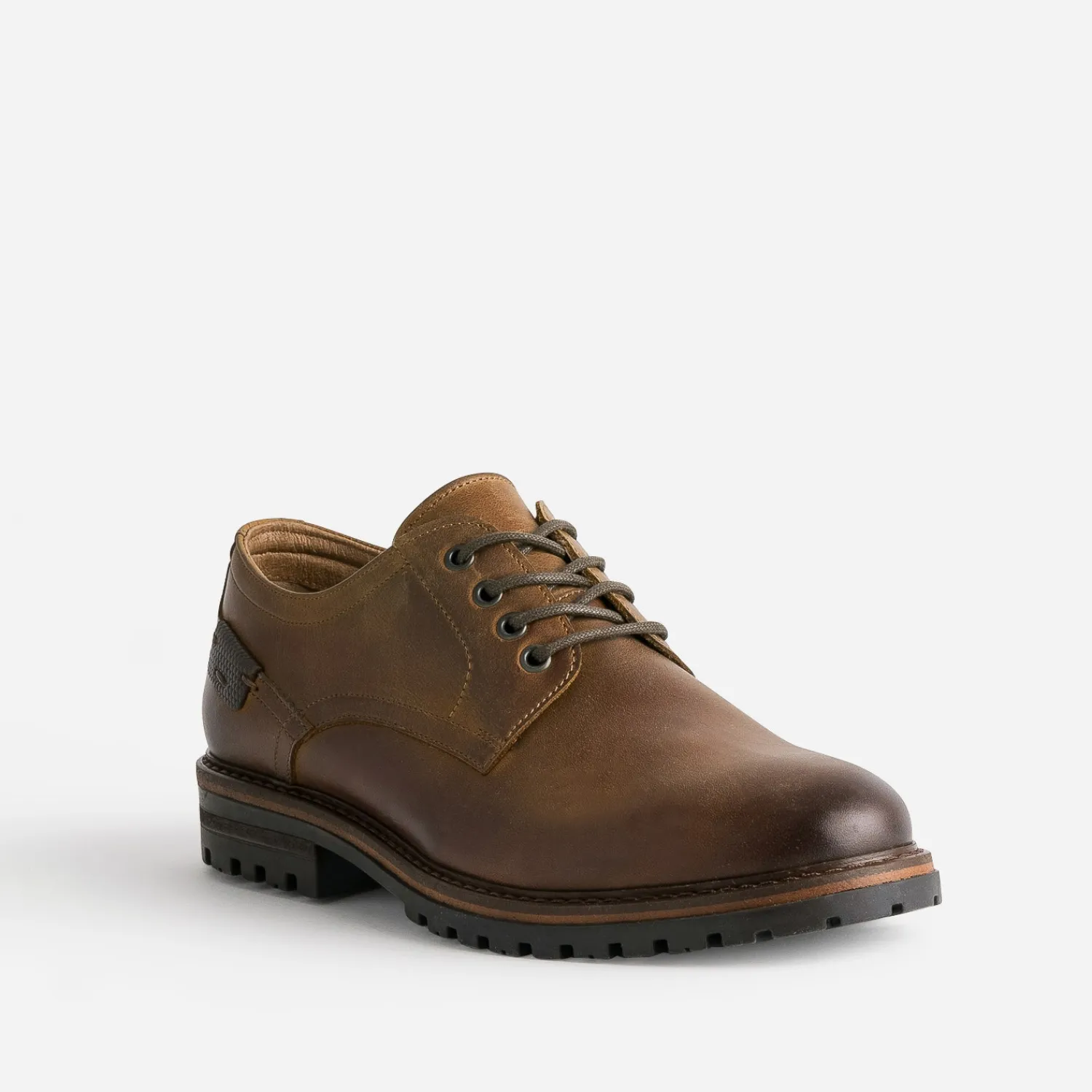 Eram Chaussures De Ville^Derby cuir semelle crantée MARRON