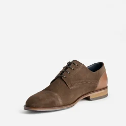 Eram Chaussures De Ville^Derby cuir velours éco-conçu MARRON