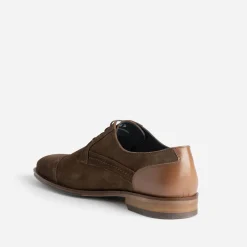 Eram Chaussures De Ville^Derby cuir velours éco-conçu MARRON