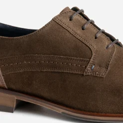Eram Chaussures De Ville^Derby cuir velours éco-conçu MARRON