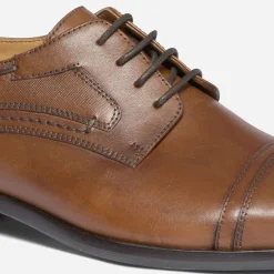Eram Chaussures De Ville^Derby marron en cuir COGNAC