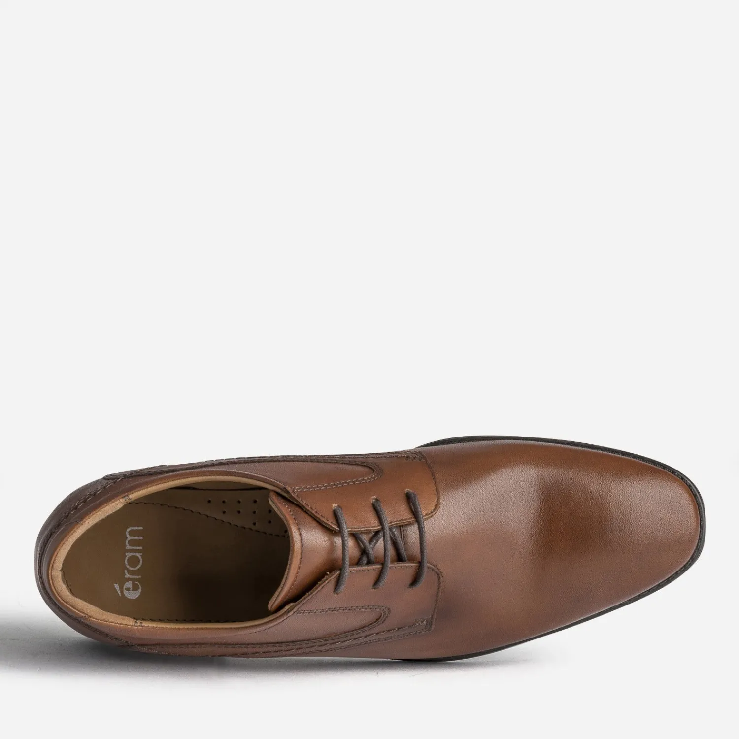 Eram Chaussures De Ville^Derby marron en cuir COGNAC