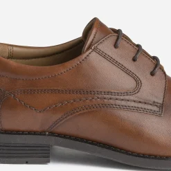 Eram Chaussures De Ville^Derby marron en cuir COGNAC