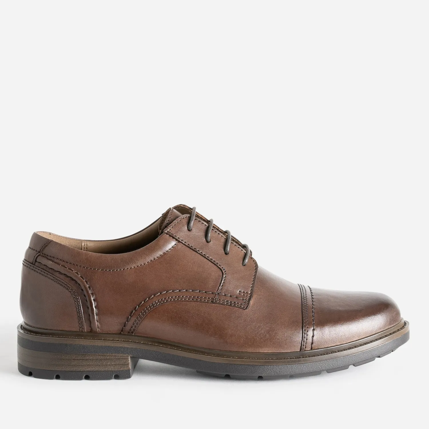 Eram Chaussures De Ville^Derby en cuir détail bout droit MARRON