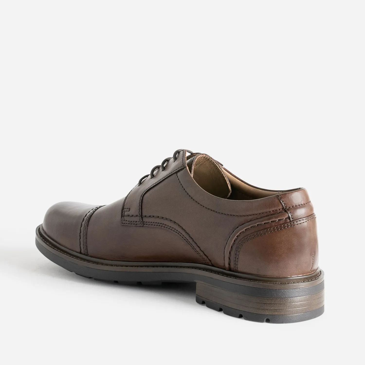 Eram Chaussures De Ville^Derby en cuir détail bout droit MARRON