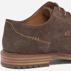 Eram Chaussures De Ville^Derby en cuir velours éco-conçu MARRON