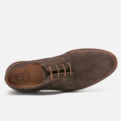 Eram Chaussures De Ville^Derby en cuir velours éco-conçu MARRON