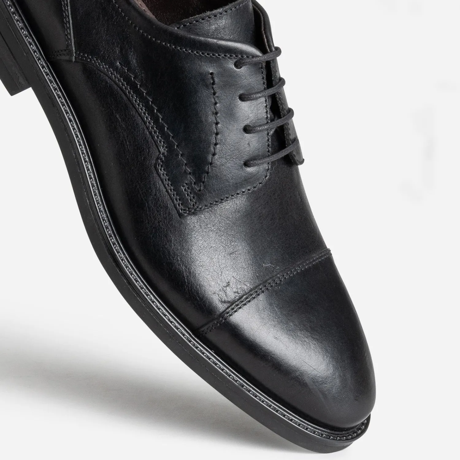 Eram Chaussures De Ville^Derby cuir bout droit NOIR