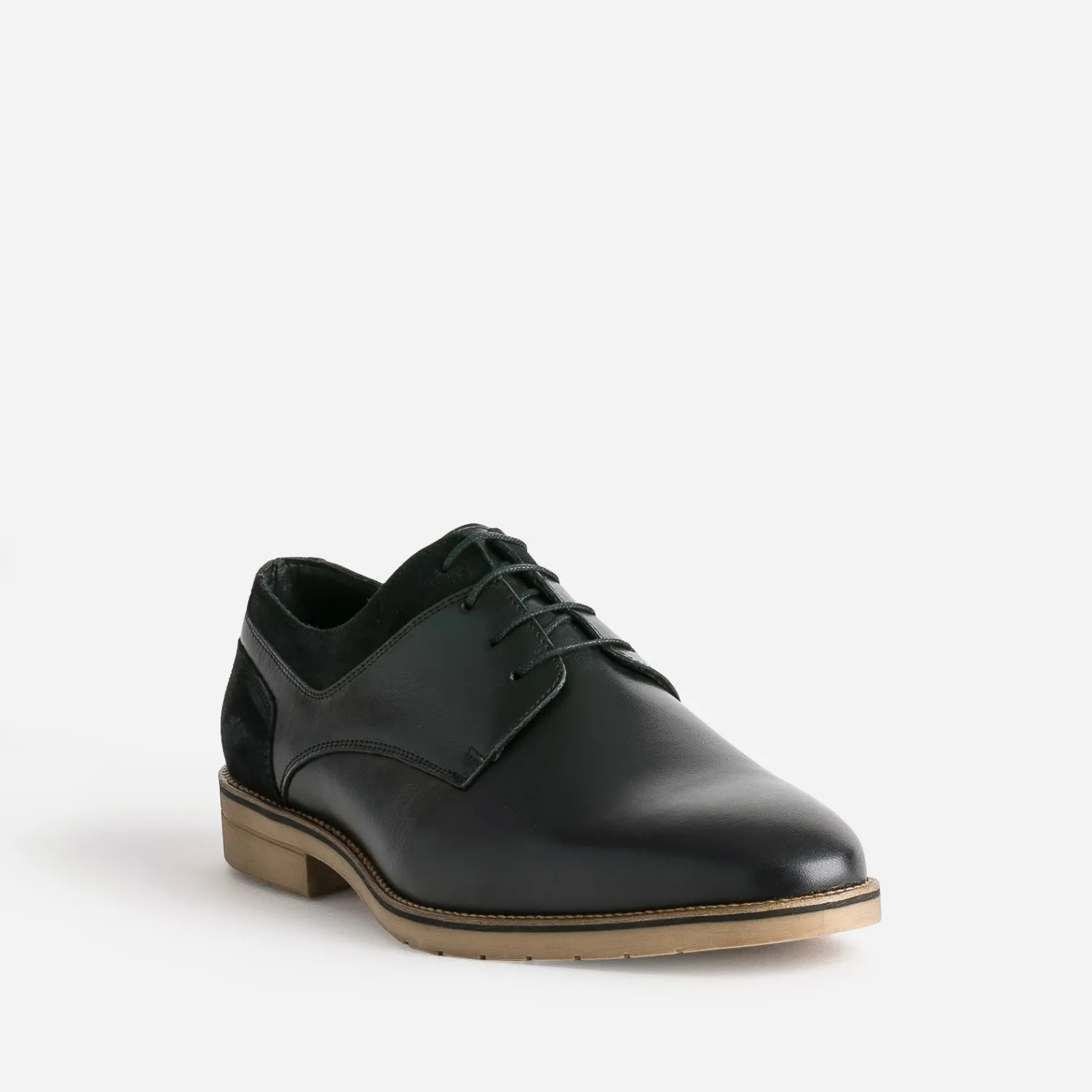 Eram Chaussures De Ville^Derby cuir détails cuir velours NOIR