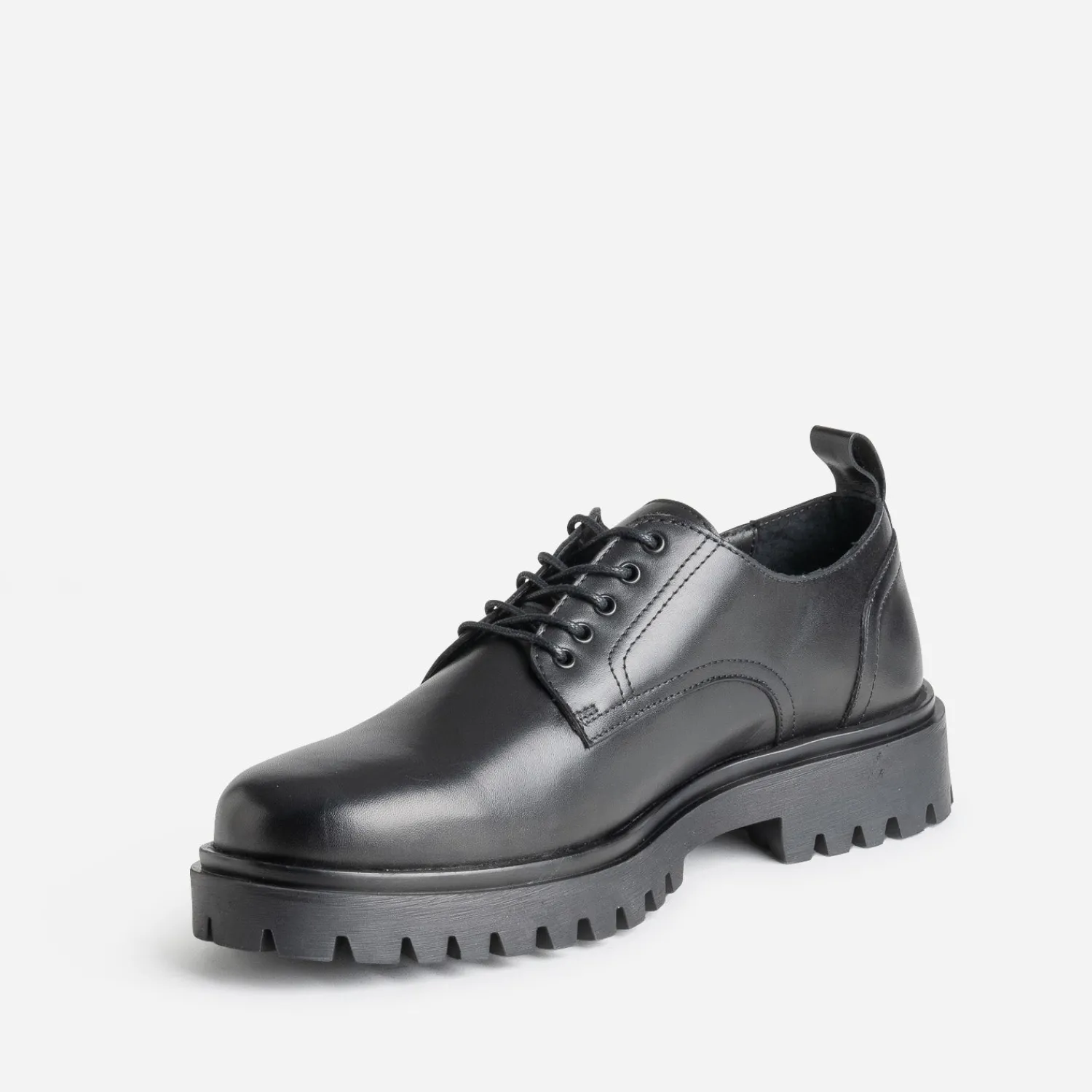 Eram Chaussures De Ville^Derby cuir semelle crantée NOIR