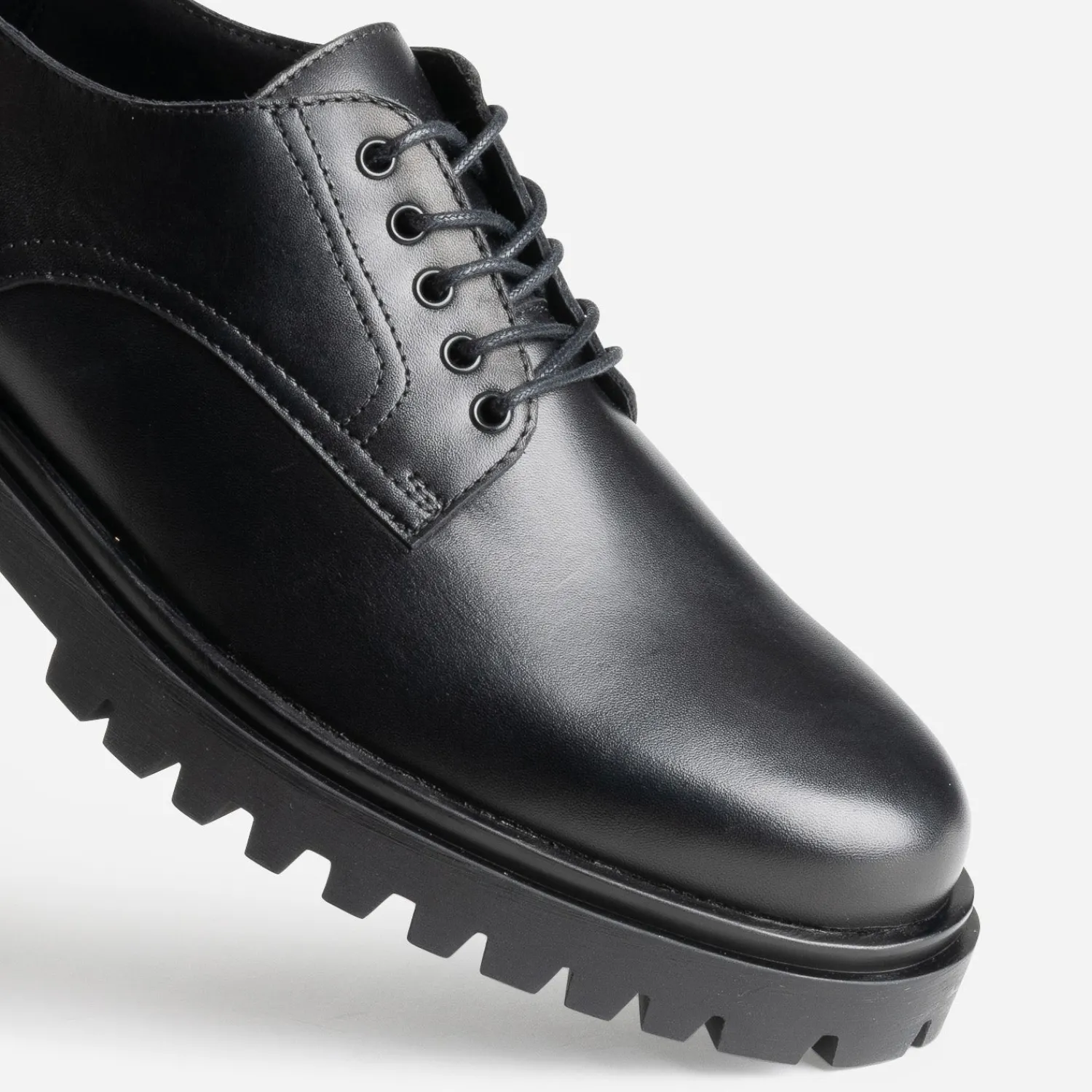 Eram Chaussures De Ville^Derby cuir semelle crantée NOIR