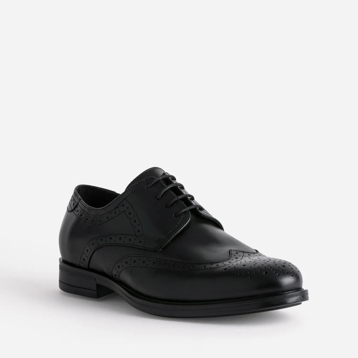 Eram Chaussures De Ville^Derby en cuir à bout fleuri NOIR