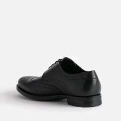 Eram Chaussures De Ville^Derby en cuir à bout fleuri NOIR