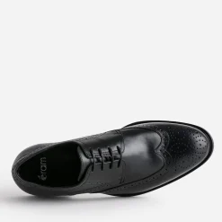 Eram Chaussures De Ville^Derby en cuir à bout fleuri NOIR