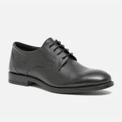 Eram Chaussures De Ville^Derby en cuir éco-conçu NOIR