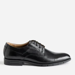 Eram Chaussures De Ville^Derby en cuir ligne perforée NOIR