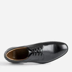 Eram Chaussures De Ville^Derby en cuir ligne perforée NOIR